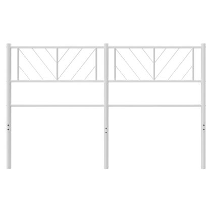 Метална табла за глава, бяла, 140 см