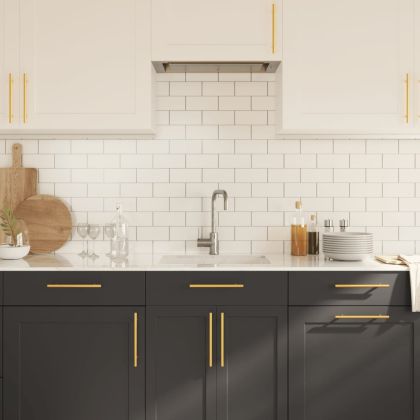 Дръжки за шкафове, 20 бр, златисти, 160 мм, неръждаема стомана