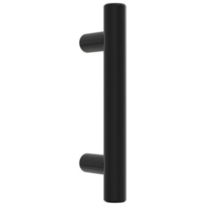 Дръжки за шкафове, 20 бр, черни, 64 мм, неръждаема стомана