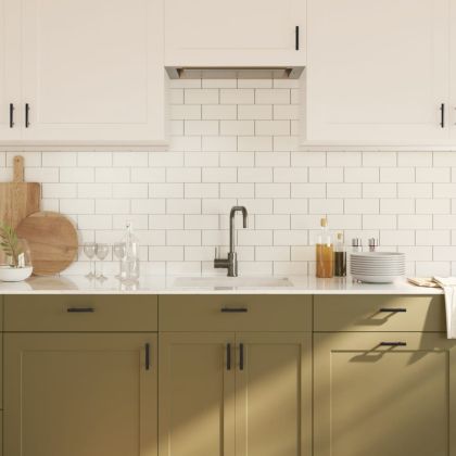 Дръжки за шкафове, 20 бр, черни, 64 мм, неръждаема стомана