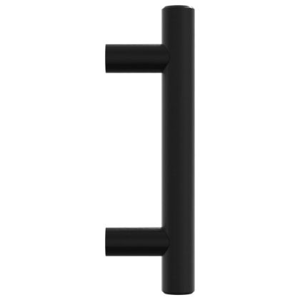 Дръжки за шкафове, 20 бр, черни, 64 мм, неръждаема стомана