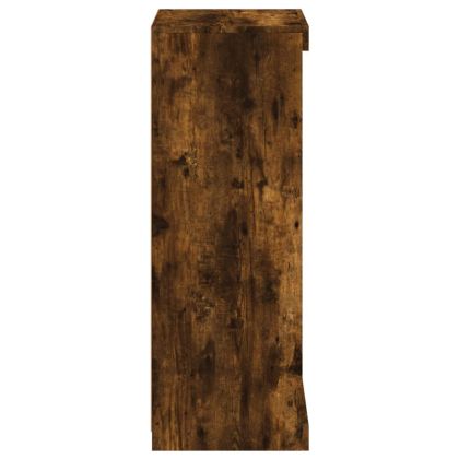 Сайдборд с LED светлини, oпушен дъб, 41x37x100 см