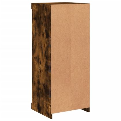 Сайдборд с LED светлини, oпушен дъб, 41x37x100 см