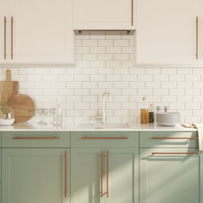 Дръжки за шкафове, 20 бр, бронз, 320 мм, неръждаема стомана