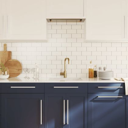 Дръжки за шкафове, 20 бр, сребристи, 320 мм, неръждаема стомана