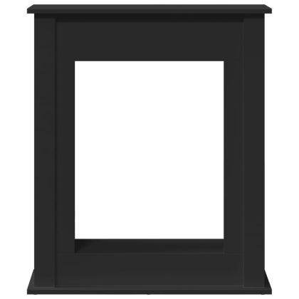 Облицовка за камина, черна, 75x20x87,5 см, инженерно дърво