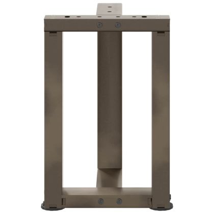 Крака за масичка за кафе, Т-образни, 2 бр., черни, 38x25x(42-43) см, стомана