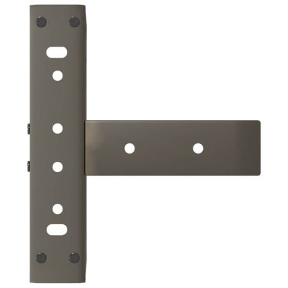 Крака за масичка за кафе, Т-образни, 2 бр., черни, 38x25x(42-43) см, стомана