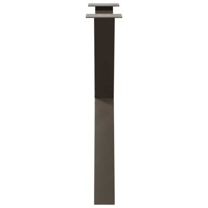 Крака за трапезна маса, X-образни, 2 бр., естествена стомана, 70 x (72-73) см, стомана