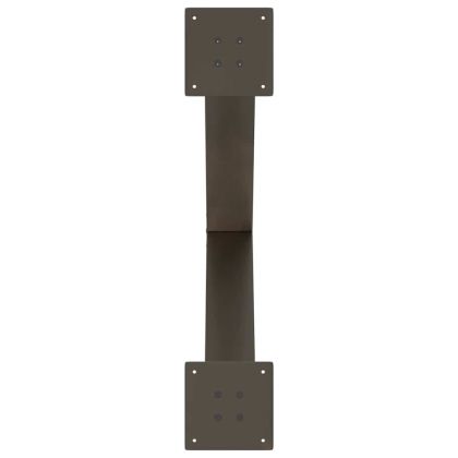 Крака за трапезна маса, X-образни, 2 бр., естествена стомана, 70 x (72-73) см, стомана