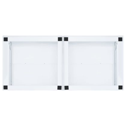 Двоен пиедестал за перални машини с издърпващи се рафтове Бял