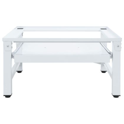 Поставка за пералня с издърпващ се рафт, бяла