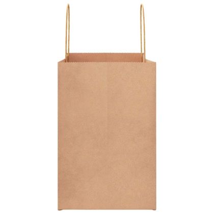 Хартиени торбички 50 бр с дръжки кафяви 26x17x25 см