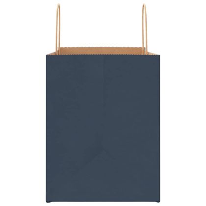 Хартиени торбички 250 бр с дръжки сини 32x22x28 см