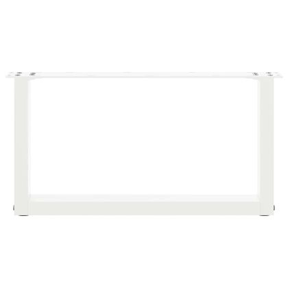 Крака за масичка за кафе, U-образни, 2 бр., бели, 60 x (30-31) см, стомана