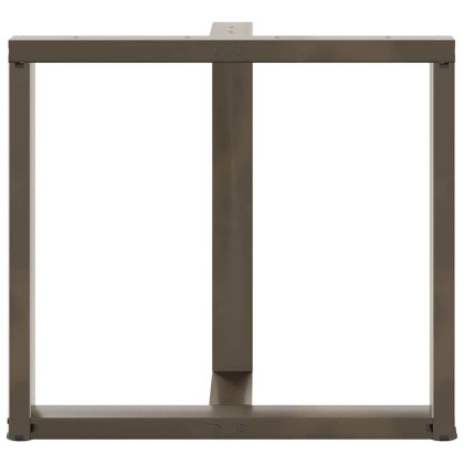 Крака за трапезна маса, Т-образни, 2 бр., черни, 70x35x(72-73) см, стомана