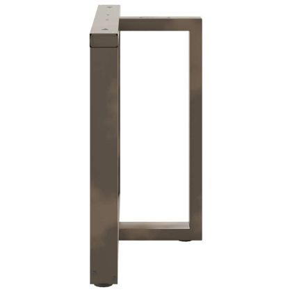 Крака за трапезна маса, Т-образни, 2 бр., черни, 90x35x(72-73) см, стомана