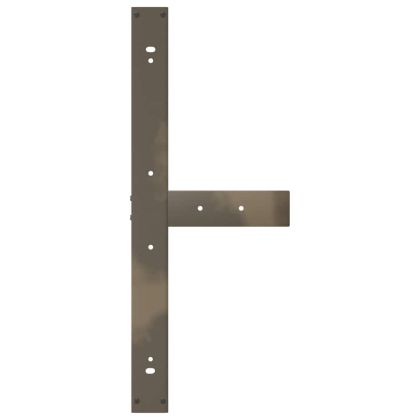 Крака за трапезна маса, Т-образни, 2 бр., черни, 90x35x(72-73) см, стомана