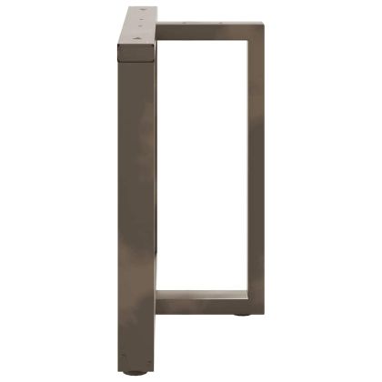 Крака за трапезна маса, Т-образни, 2 бр., черни, 100x35x(72-73) см, стомана