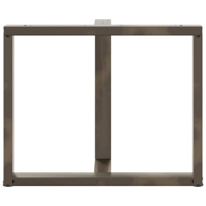 Крака за трапезна маса, Т-образни, 2 бр., черни, 100x35x(72-73) см, стомана