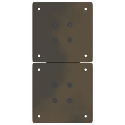 Крака за масичка за кафе, X-образни, 2 бр., естествена стомана, 28 x (42-43) см, стомана