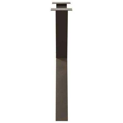 Крака за трапезна маса, X-образни, 3 бр., естествена стомана, 70 x (72-73) см, стомана