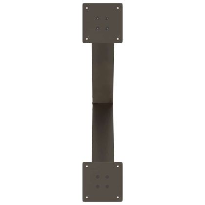 Крака за трапезна маса, X-образни, 3 бр., естествена стомана, 70 x (72-73) см, стомана