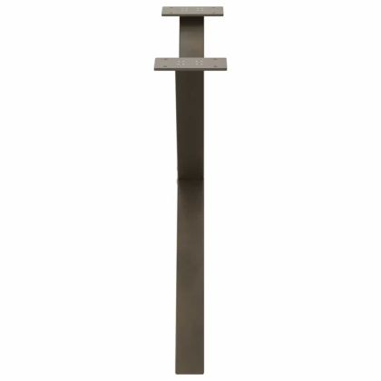 Крака за масичка за кафе, X-образни, 2 бр., естествена стомана, 70 x (42-43) см, стомана