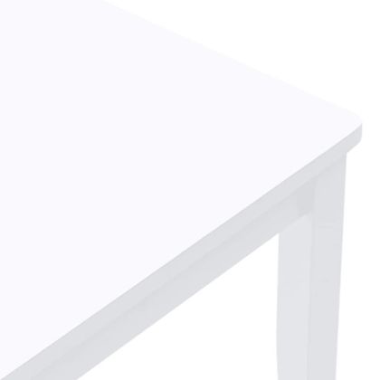 трапезни столове 2 бр. бяла масивна дървесина гума