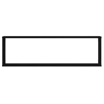 стенни кубични рафтове 4 бр. черен дъб 100x15x30 cm