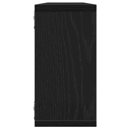 стенни кубични рафтове 4 бр. черен дъб 100x15x30 cm