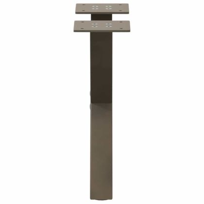 Крака за масичка за кафе, X-образни, 2 бр., естествена стомана, 37 x (30-31) см, стомана