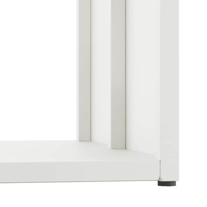 Стойка за дърва, бяла, 40x40x40 см, студеновалцувана стомана