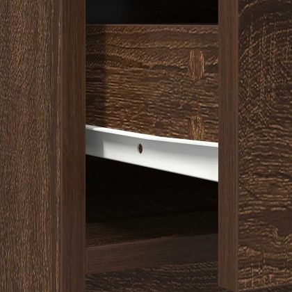 Бюфет с чекмеджета и вратички, кафяв дъб, 70,5x34x74,5 см