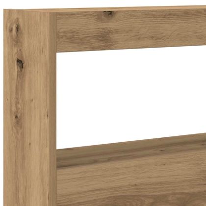 Табла шкаф с LED, Дъб артизан, 160x17x102 см