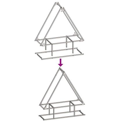 Стойка за дърва за огрев бяла Студено валцувана стомана