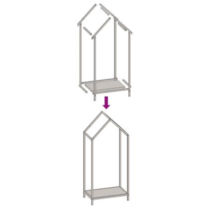 Стойка за дърва, 40x25x90 см, студеновалцувана стомана