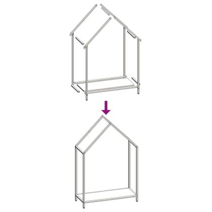 Стойка за дърва за огрев Антрацит Студено валцувана стомана