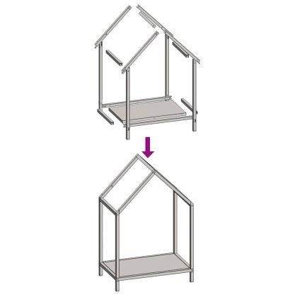 Стойка за дърва, черна, 40x25x60 см, студеновалцувана стомана
