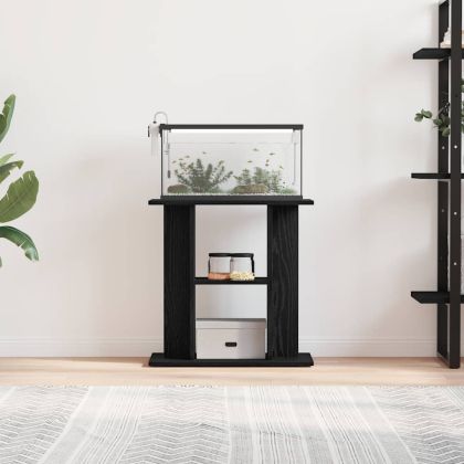 Стойка за аквариум, черен дъб, 60x30x60 см, инженерно дърво
