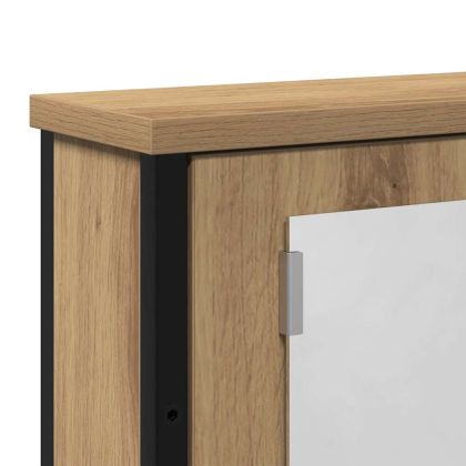 Огледален шкаф за баня 42x12x60 cm Инженерна дървесина