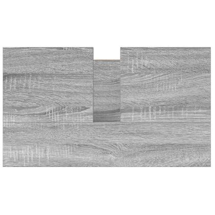 Шкаф за баня с чекмеджета сив сонома 60x34,5x60 cm