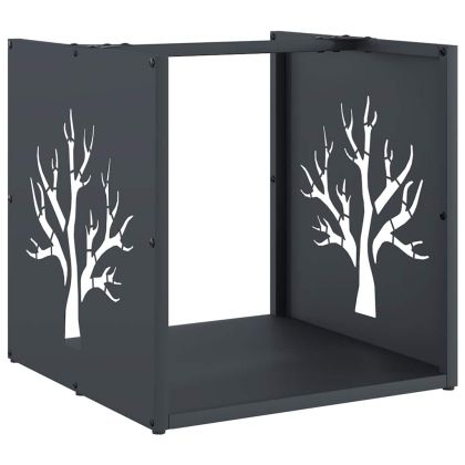 Стойка за дърва, 40x40x40 см, студеновалцувана стомана