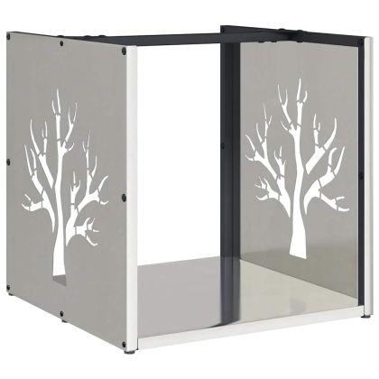 Стойка за дърва за огрев, 40x40x40 см, неръждаема стомана