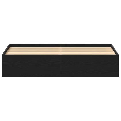 Рамка за легло без матрак Черен дъб Инженерна дървесина