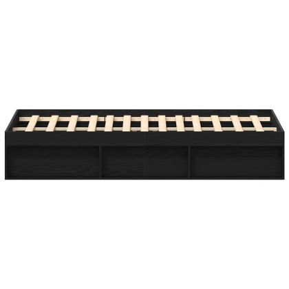 Рамка за легло без матрак Черен дъб Инженерна дървесина