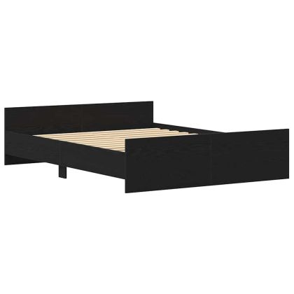 Рамка за легло без матрак Черен дъб 160x200 см инженерно дърво