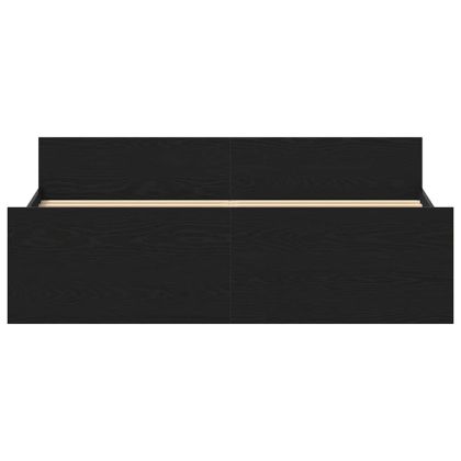 Рамка за легло без матрак Черен дъб 160x200 см инженерно дърво