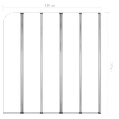 Душ кабина, 120x140 см, закалено стъкло, прозрачна