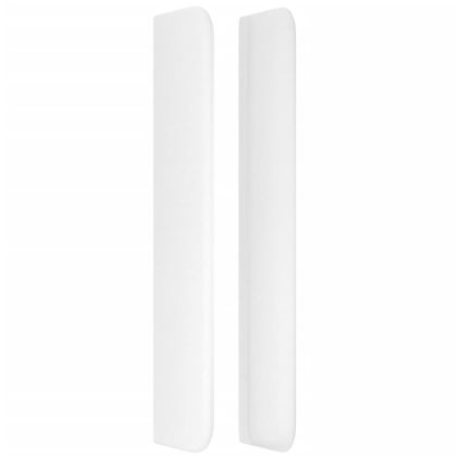 Горна табла с уши, бяла, 83x16x118/128 см, изкуствена кожа